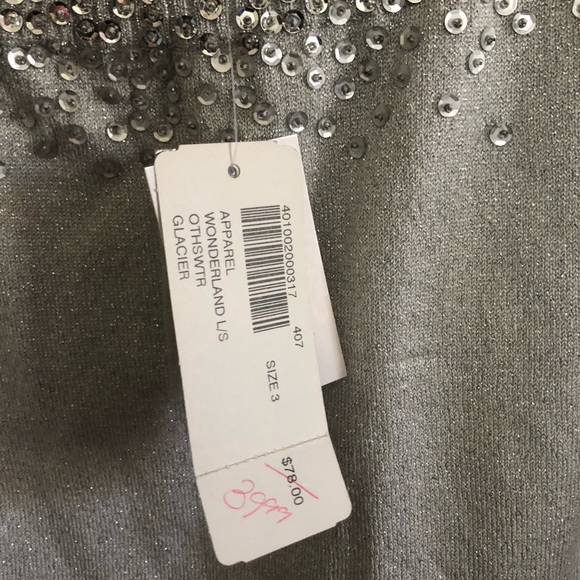 Chico’s blingy light gray sweater - Picture 7 of 7
